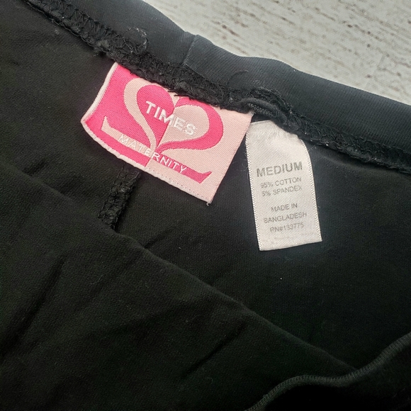 Times Maternity, High Waisted, Compression, Black Leggings, Size Medium - Picture 7 of 13